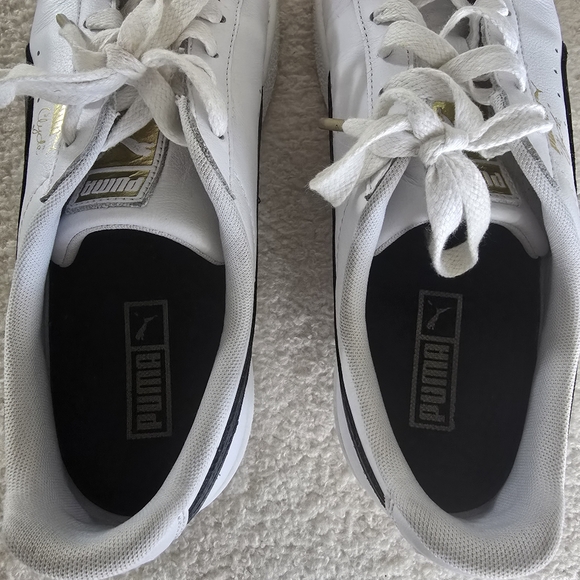 Puma Clyde Core, Gold Foil, Men's Black & White Sneakers SZ 10 - Picture 7 of 12